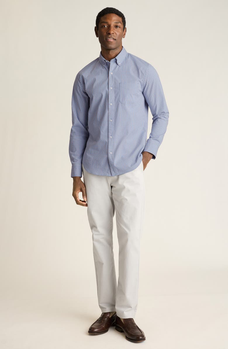 Bonobos Raliegh Slim Fit Gingham Check Button Down Shirt, Alternate, color, Blue/ Pink