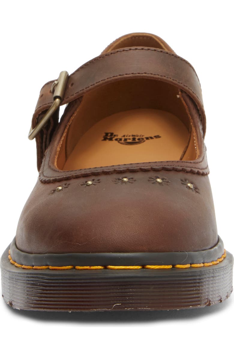 Dr. Martens Flower Mary Jane Flat, Alternate, color, Dark Brown