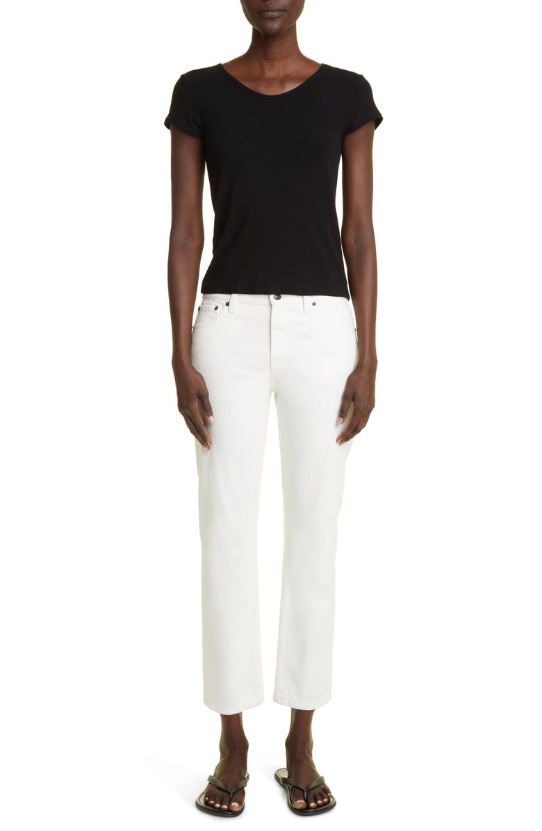 The Row Goldin Ankle Slim Straight Leg Jeans, Alternate, color, 