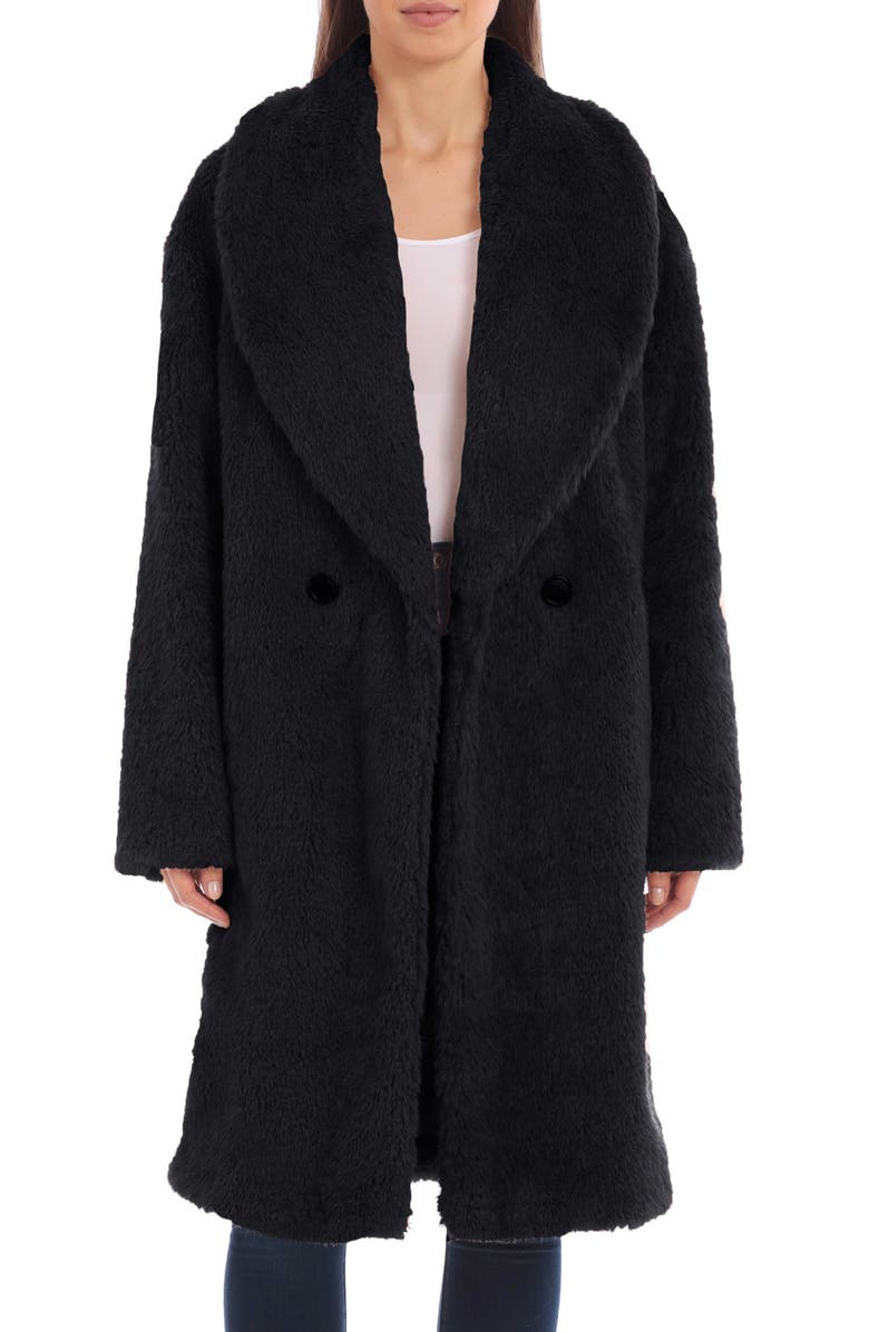 Avec Les Filles Shawl Collar Faux Fur Coat, Main, color,