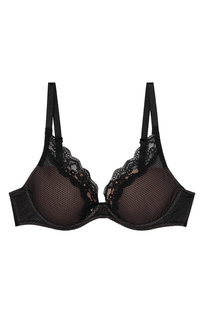 PASSIONATA Brooklyn Underwire Plunge Bra, Alternate, color, Black