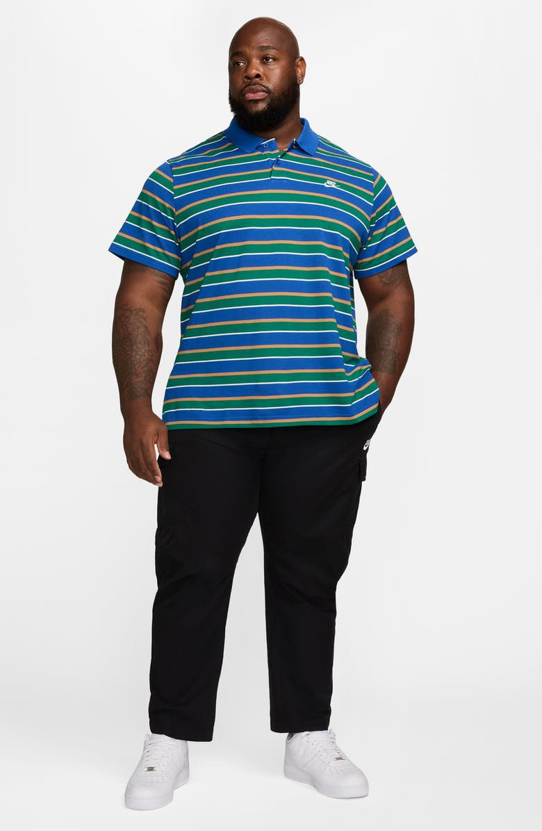 Nike Club Stripe Cotton Polo, Alternate, color, Game Royal/ White