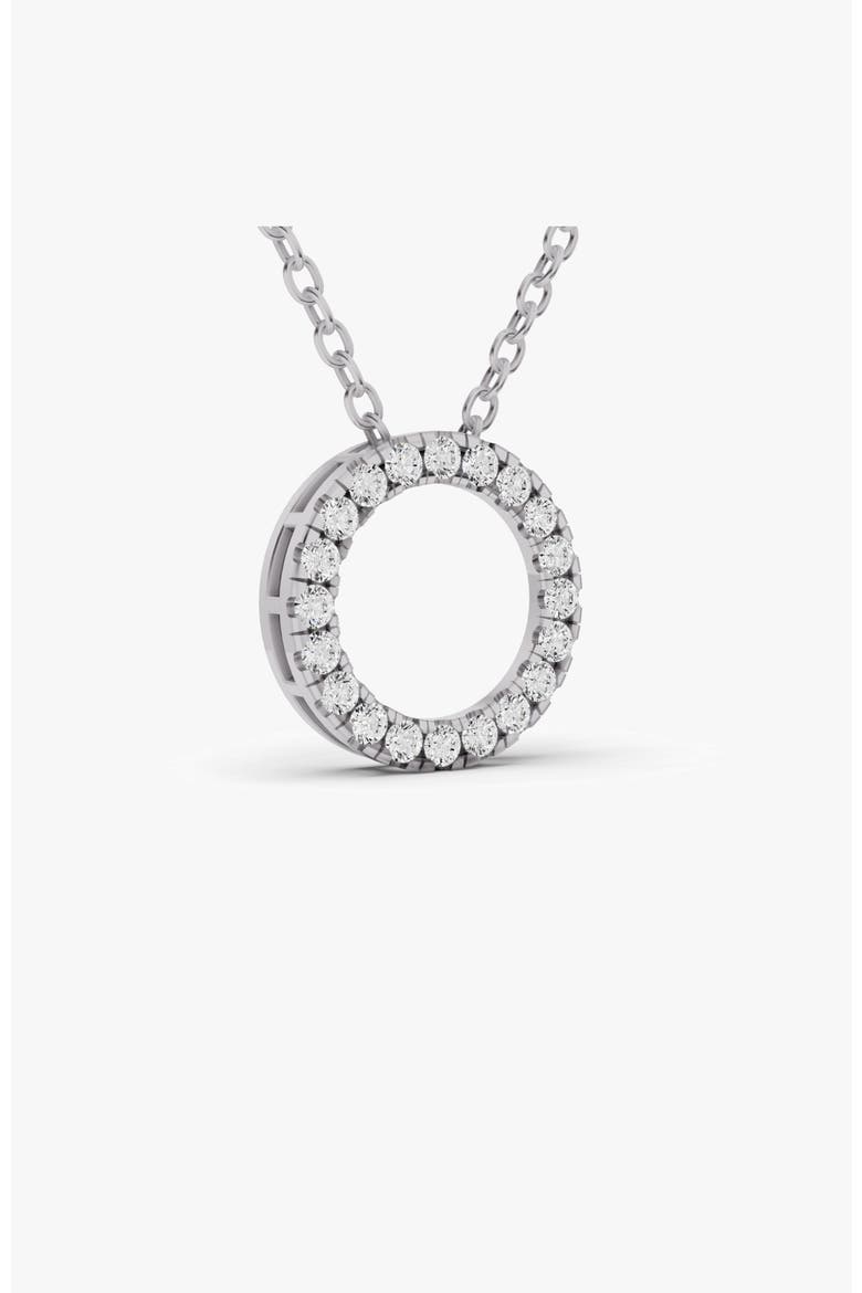 14K Gold 1.5 ct Necklace Circle Diamond, Alternate, color, White Gold