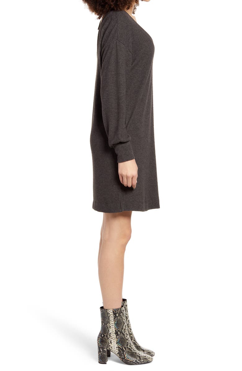 Socialite Double-V Long Sleeve Knit Dress, Alternate, color, 