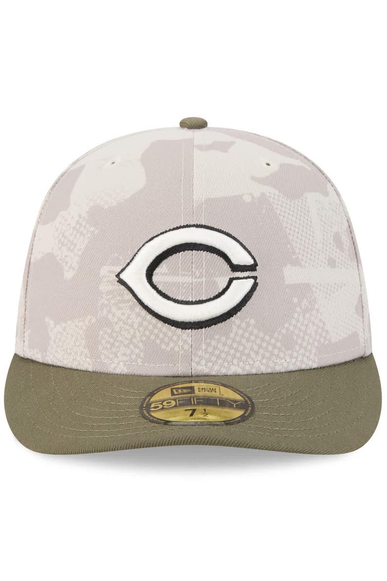 Men's New Era Light Beige/Olive Cincinnati Reds 2025 Armed Forces Day 59FIFTY Fitted Hat, Alternate, color, Light Beige