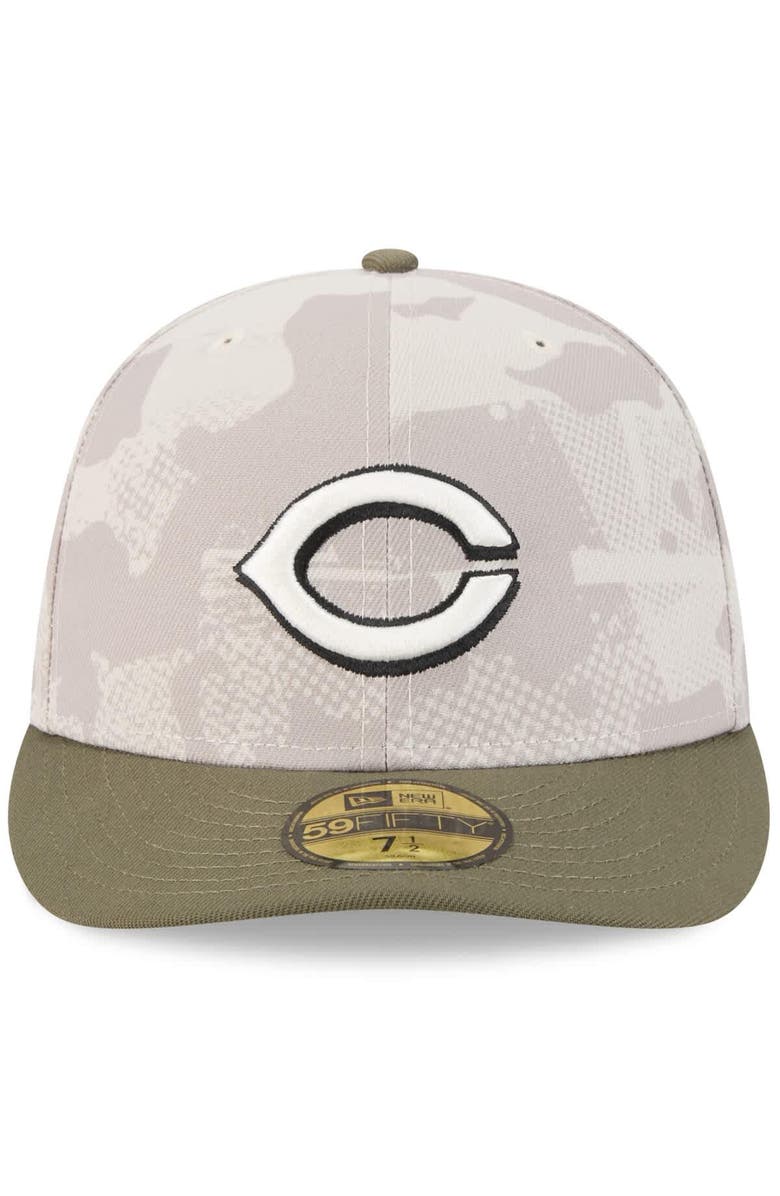 New Era Men's New Era Light Beige/Olive Cincinnati Reds 2025 Armed Forces Day 59FIFTY Fitted Hat, Alternate, color, Light Beige
