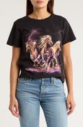 HILLS & VALLEYS Horses & Lightning Graphic T-Shirt
