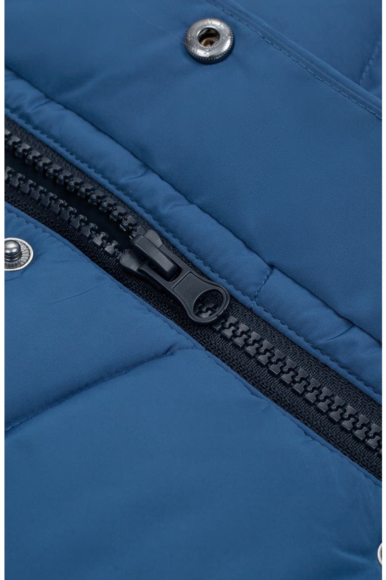Fleece Lined  Puffer Coat with Removable Trim, Alternate, color, Navy