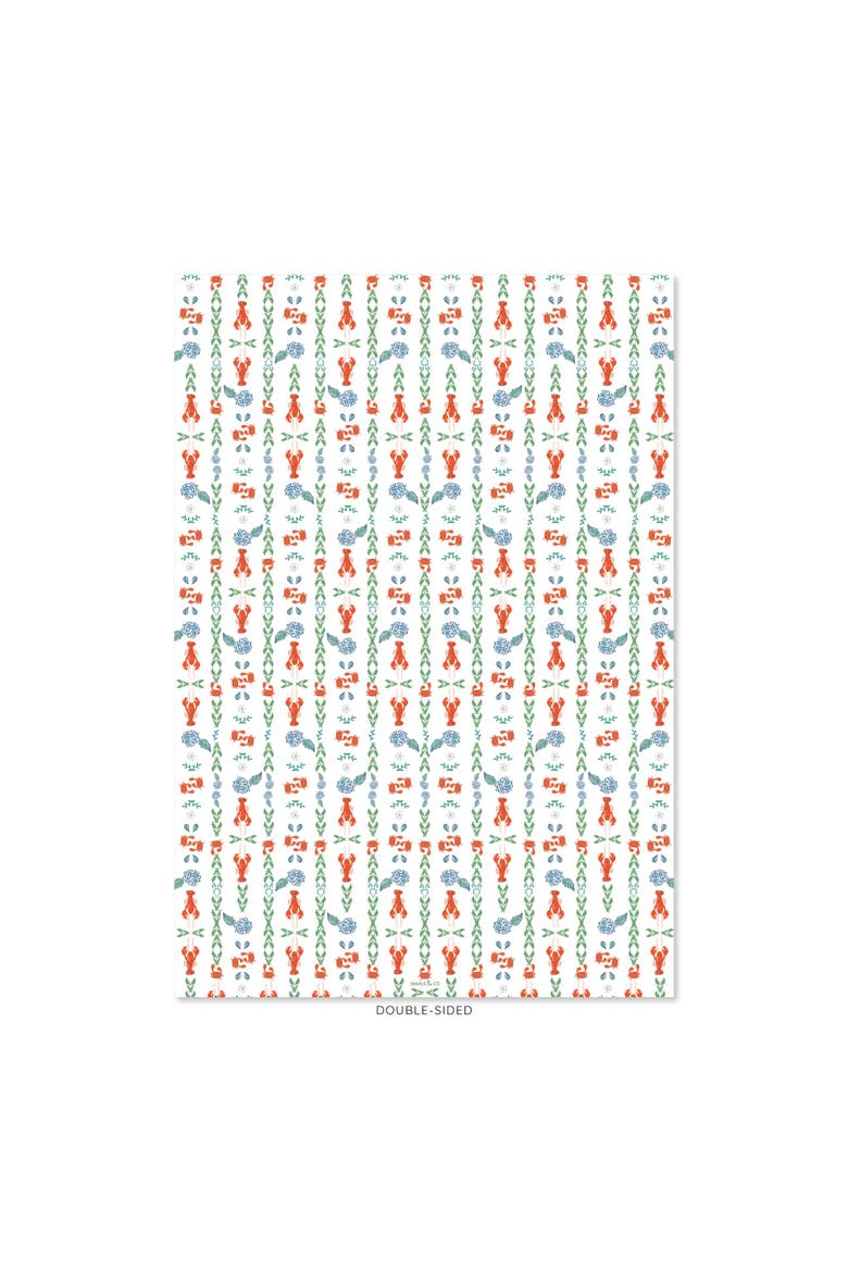 Eight Sheets Two-Sided "A Pinch of Floral" Heavyweight Gift Wrap, Alternate, color, Multicolored