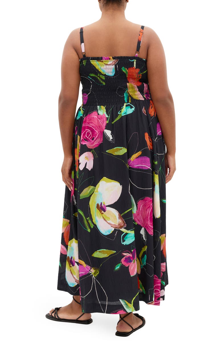City Chic Malina Print Maxi Dress, Alternate, color, Floral Sketch