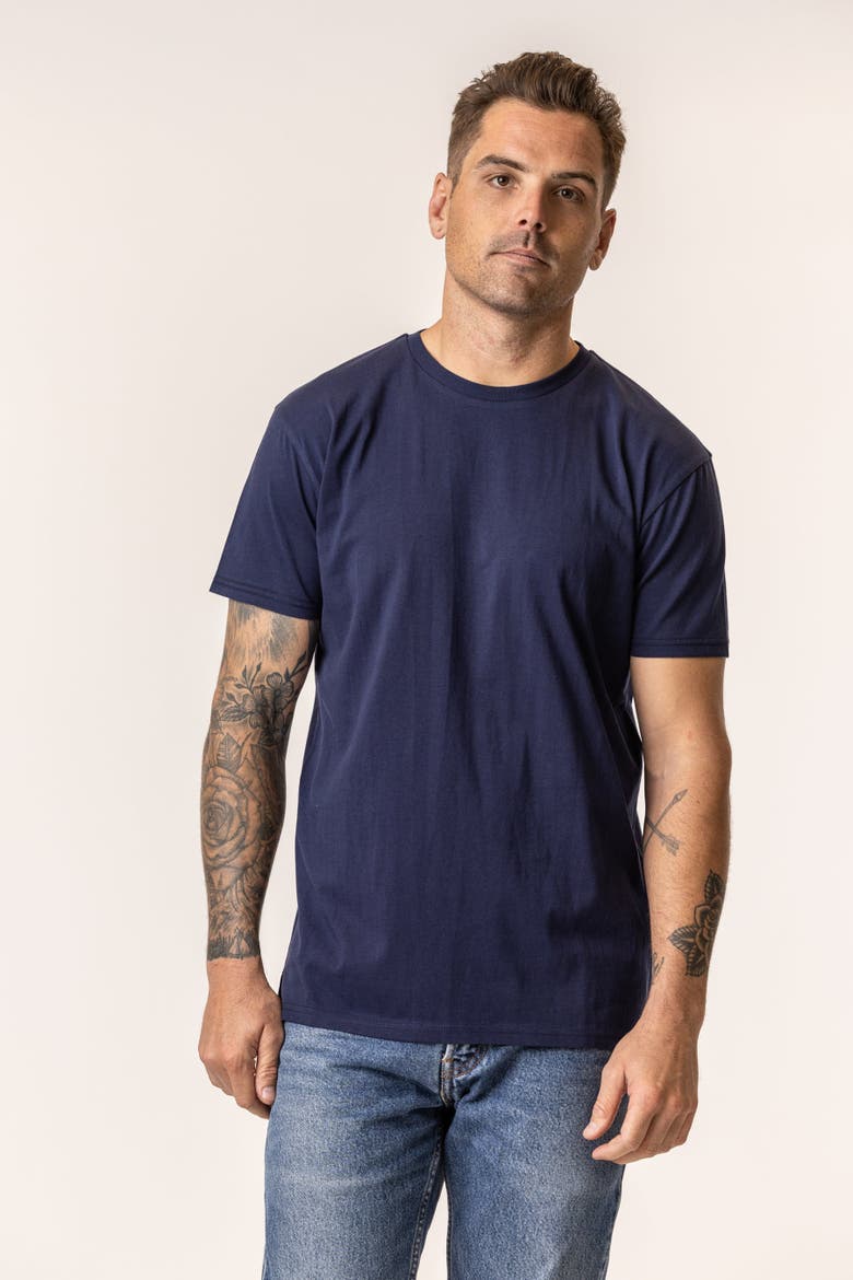 Organic Cotton Men's T-Shirt, Main, color, Navy Blue