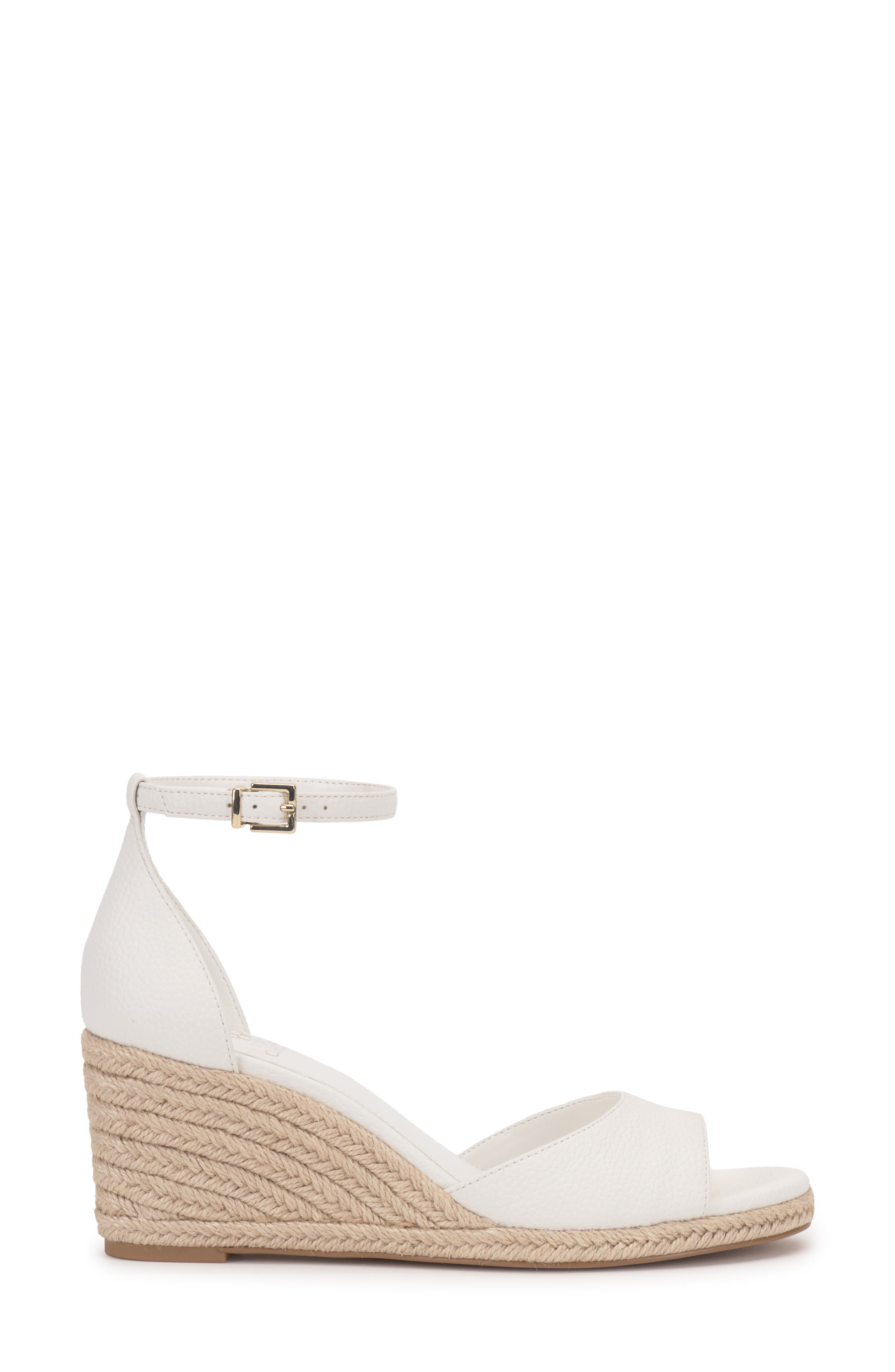 Vince Camuto Faylie Wedge Espadrille Sandal, Alternate, color, Bianco