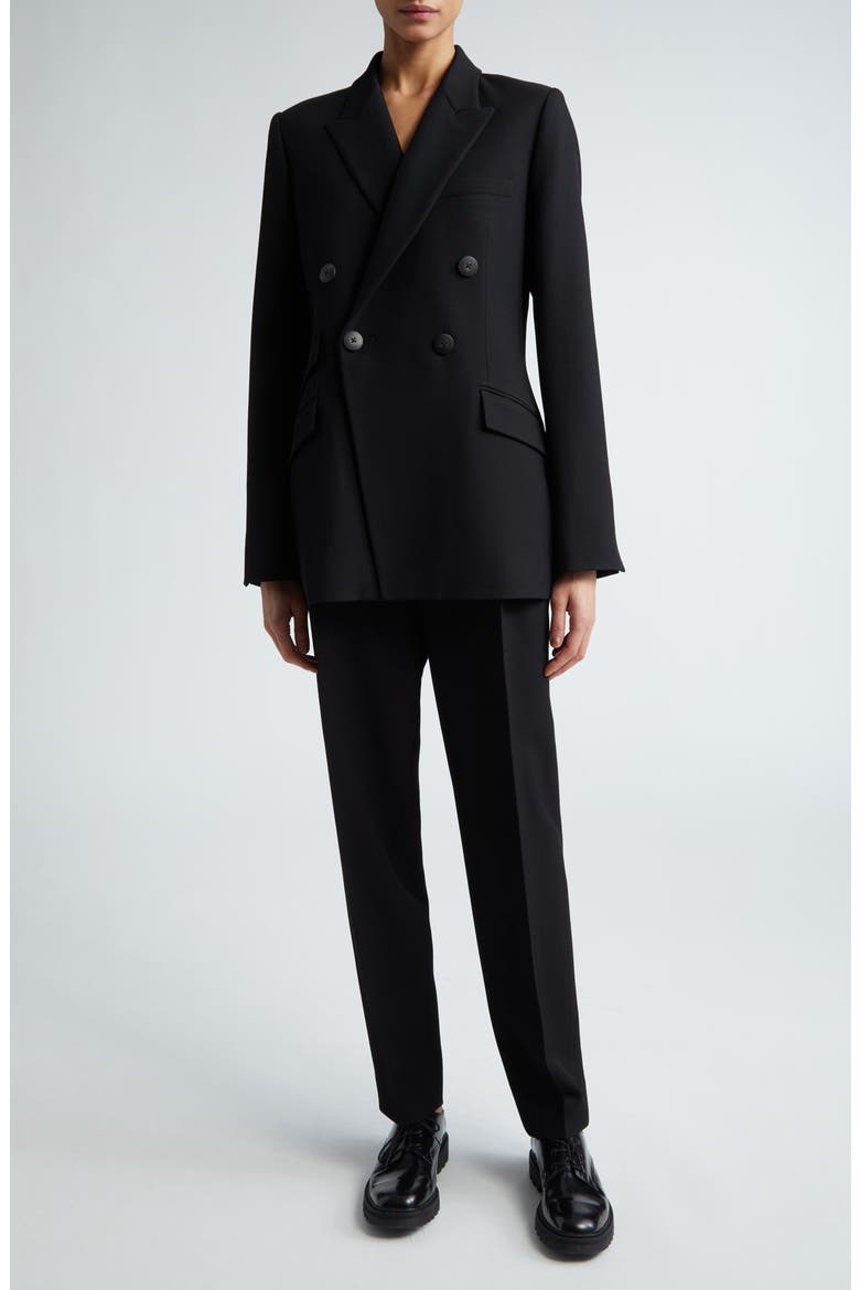 Bacall Virgin Wool Pants, Alternate, color, BLACK