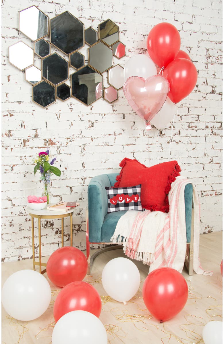 C&F Home "Love" Hearts Franklin Mini Valentine's Day Accent Pillow 12" x 16", Alternate, color, Black