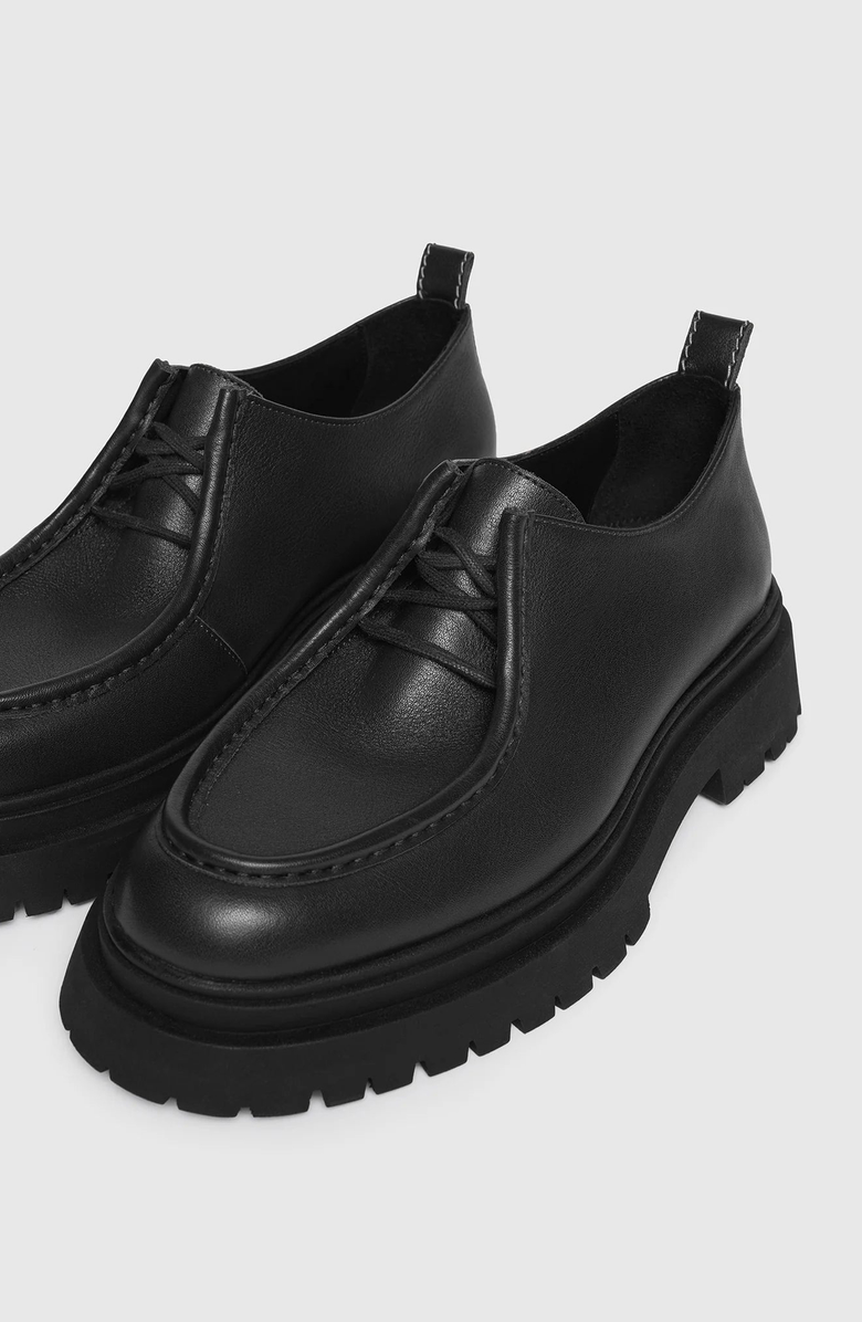 Manière De Voir Lille Leather Lace Up Shoe, Alternate, color, Black