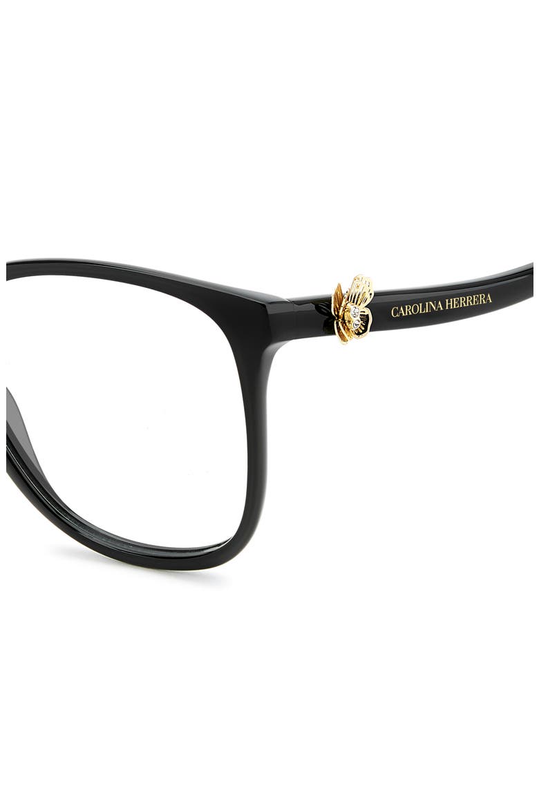 55mm Square Optical Glasses, Alternate, color, BLACK
