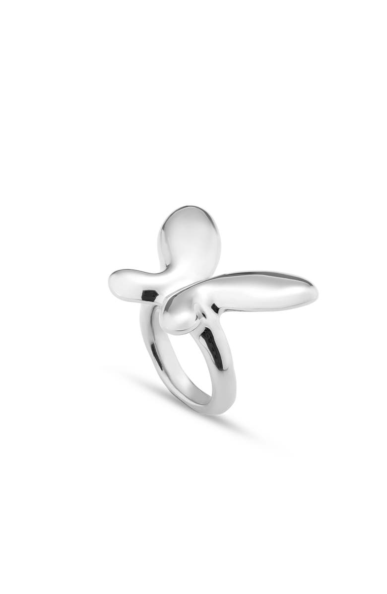 UNODE50 Ring With Medium Butterfly Shape, Main, color, Silver