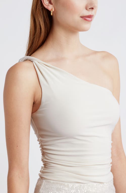 Open Edit Twist One-shoulder Top In White