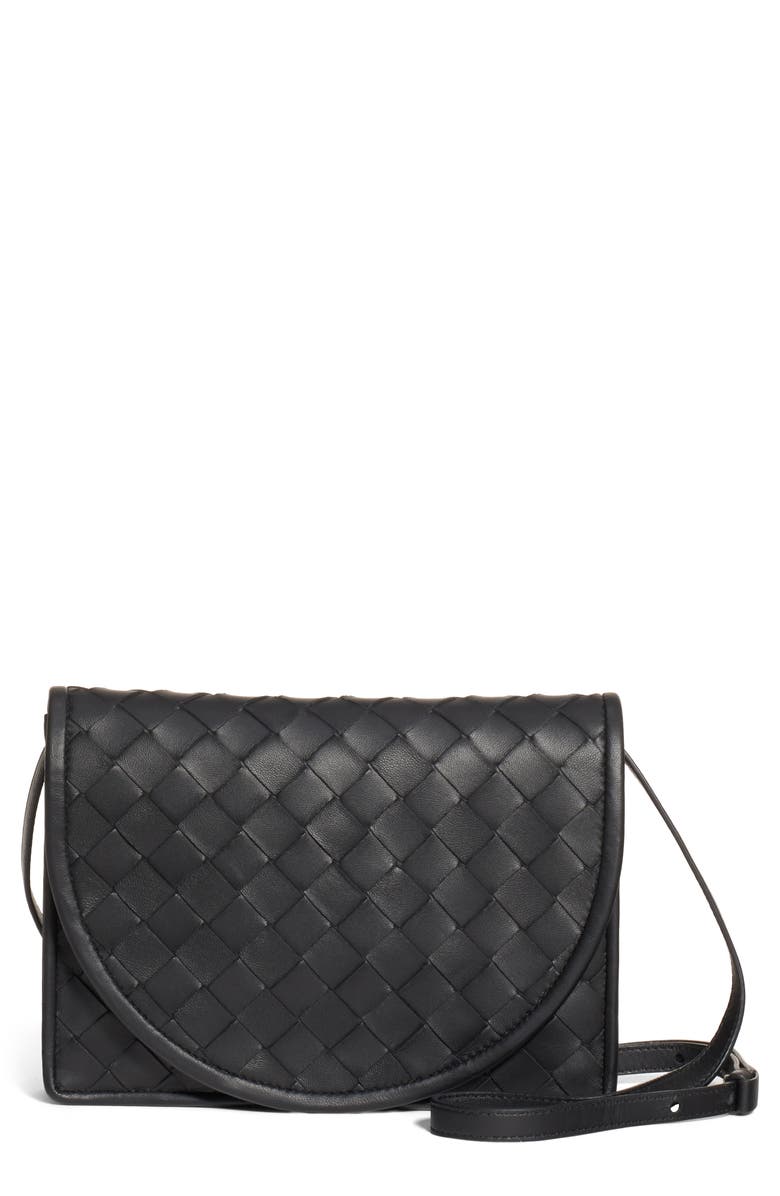 Bottega Veneta Intrecciato Leather Wallet on a Strap, Main, color, 