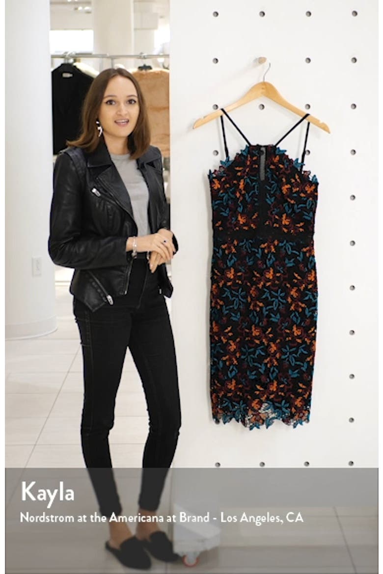 Payge Halter Neck Lace Cocktail Dress video