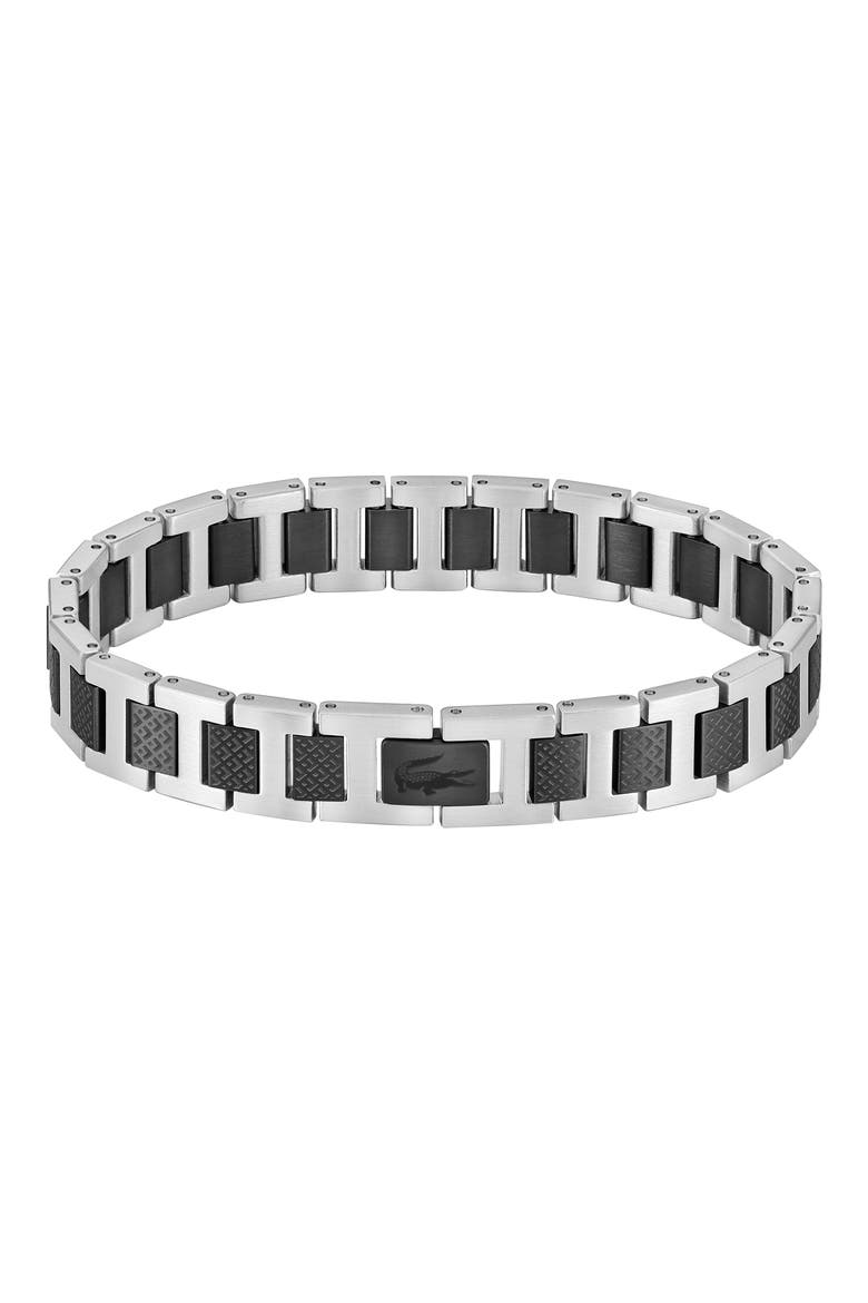 Men's Metropole Bracelet, Main, color, SILVER AND BLACK