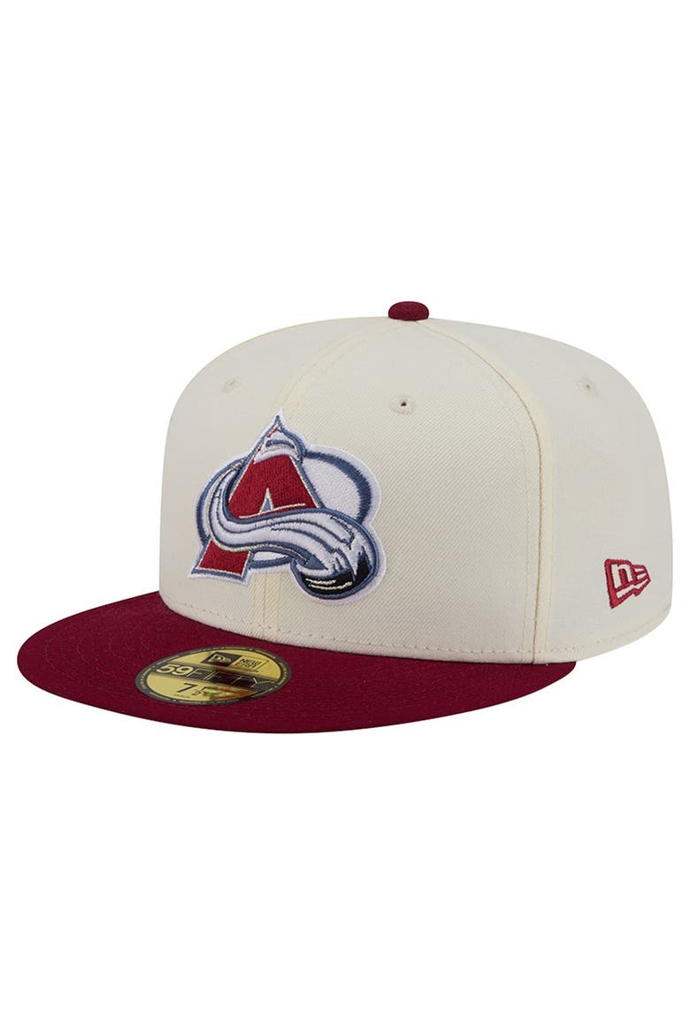 Men's New Era  Cream Colorado Avalanche 250th Anniversary of the United States Two-Tone 59FIFTY Fitted Hat, Alternate, color, Cream