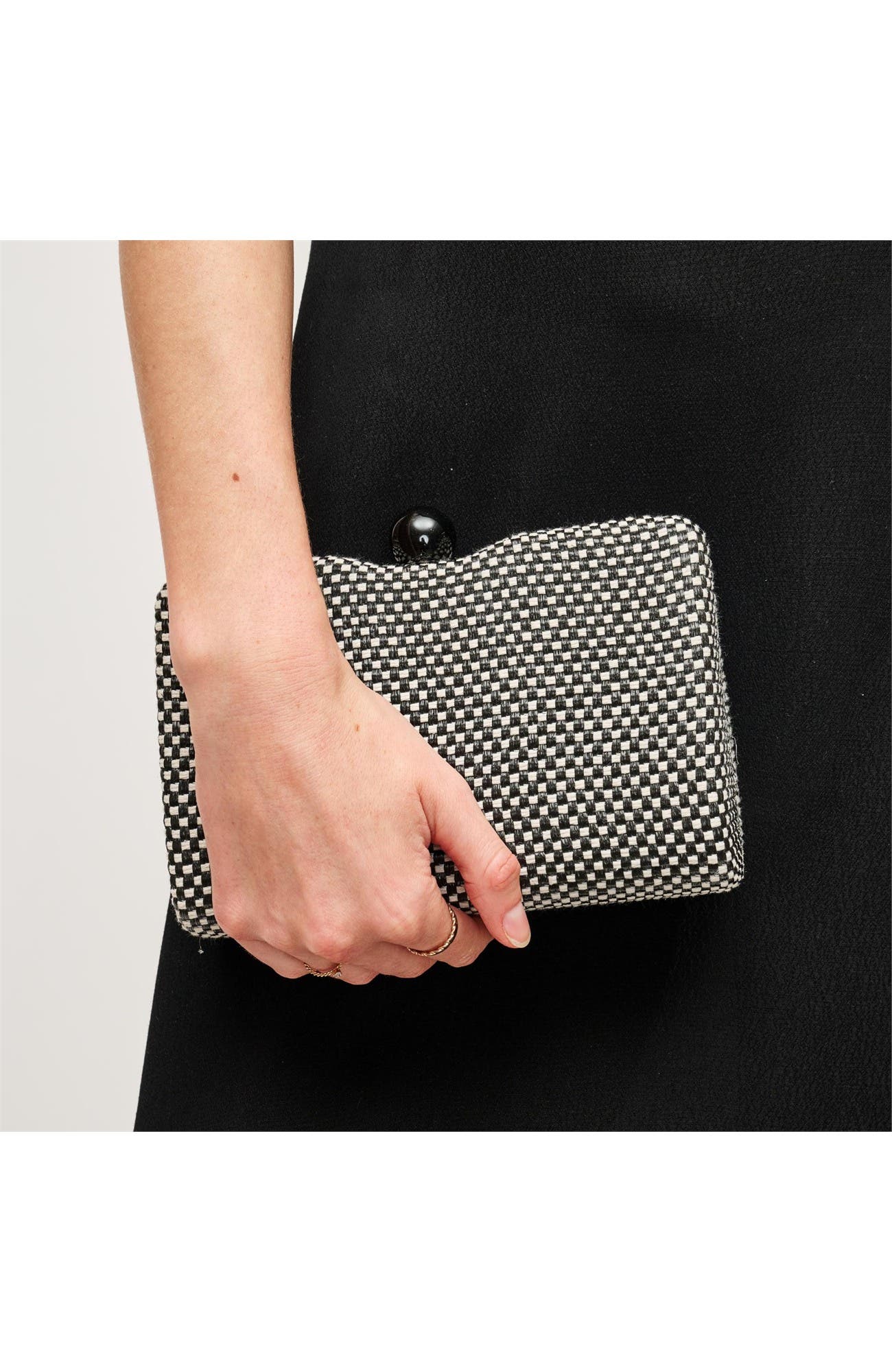 Marissa Evening Bag, Alternate, color, Black Ivory