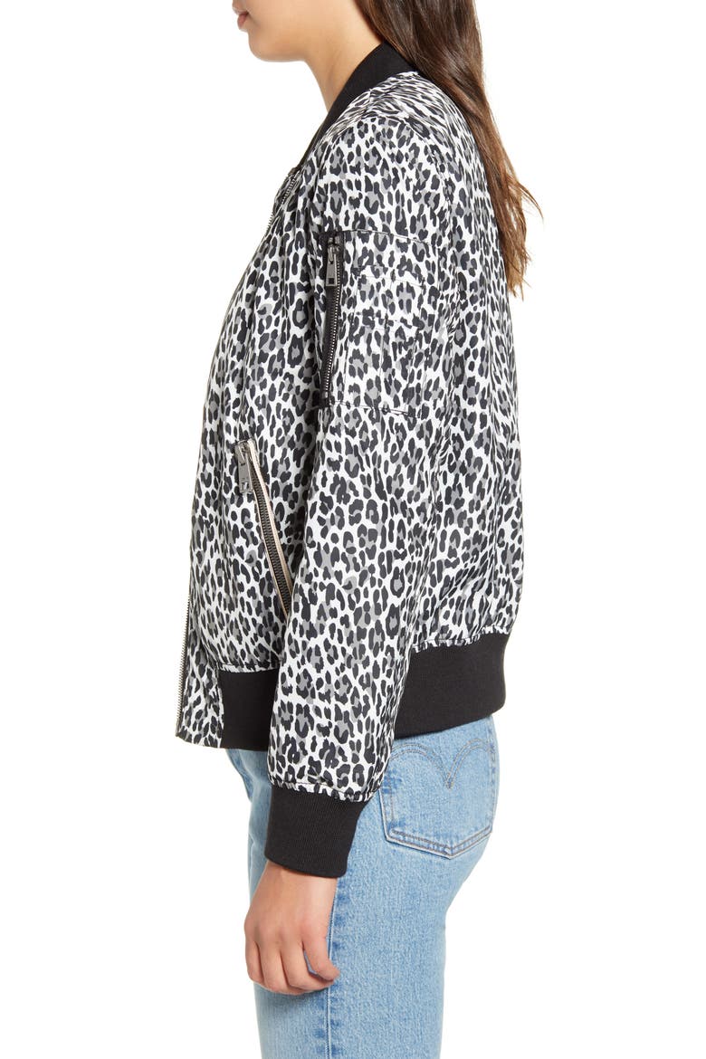 MA-1 Satin Bomber Jacket, Alternate, color, WHITE LEOPARD