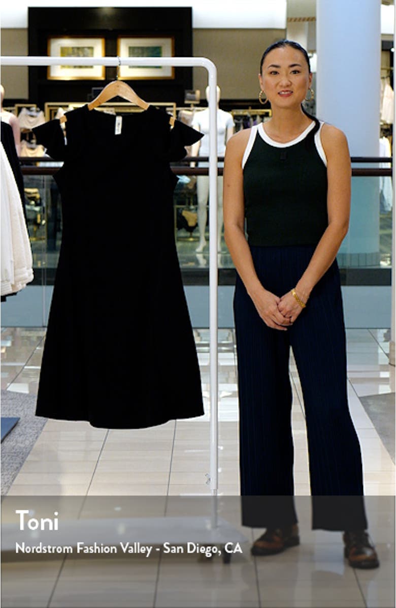 Ruffle Cold Shoulder A-Line Dress, sales video thumbnail