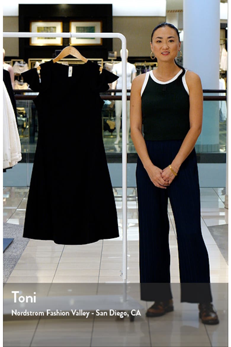 Ruffle Cold Shoulder A-Line Dress video