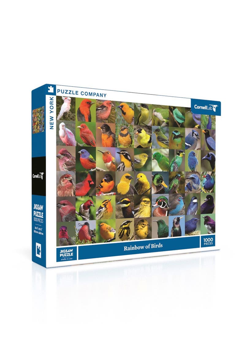 Rainbow of Birds 1000 Piece Puzzle, Alternate, color, No Color