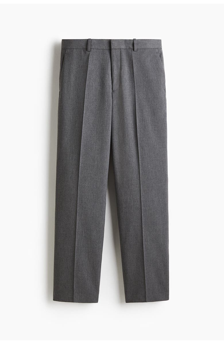 H&M Regular Fit Tailored Trousers, Main, color, Gray