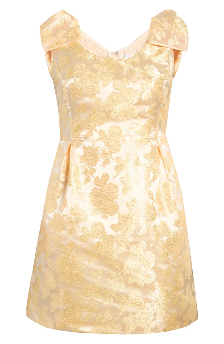SUGARLIPS Duson Jacquard Bow Sash Minidress, Alternate, color, Champagne