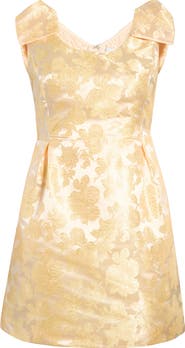 SUGARLIPS Duson Jacquard Bow Sash Minidress