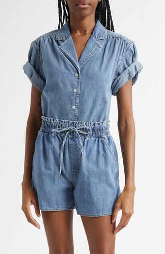 Veronica Beard Ilene Cuffed Denim Shirt
