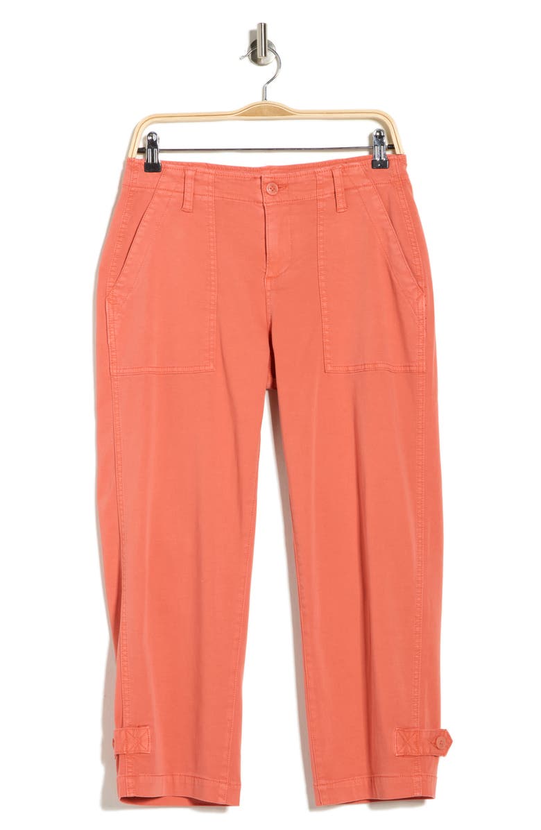 Liverpool Los Angeles Crop Cargo Pants, Alternate, color, Papaya