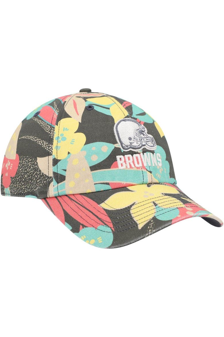 Women's '47 Cleveland Browns Plumeria Clean Up Adjustable Hat, Alternate, color, Charcoal