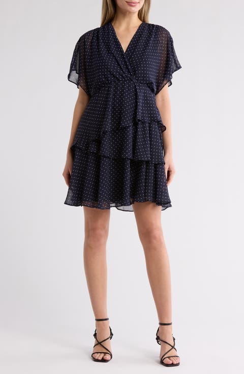 Dolman Sleeve Tiered Dress