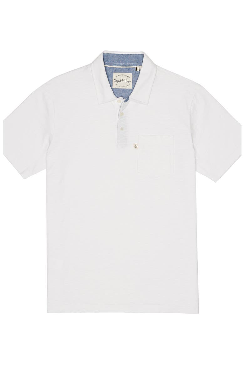 Slub Pocket Polo, Alternate, color, BRIGHT WHITE