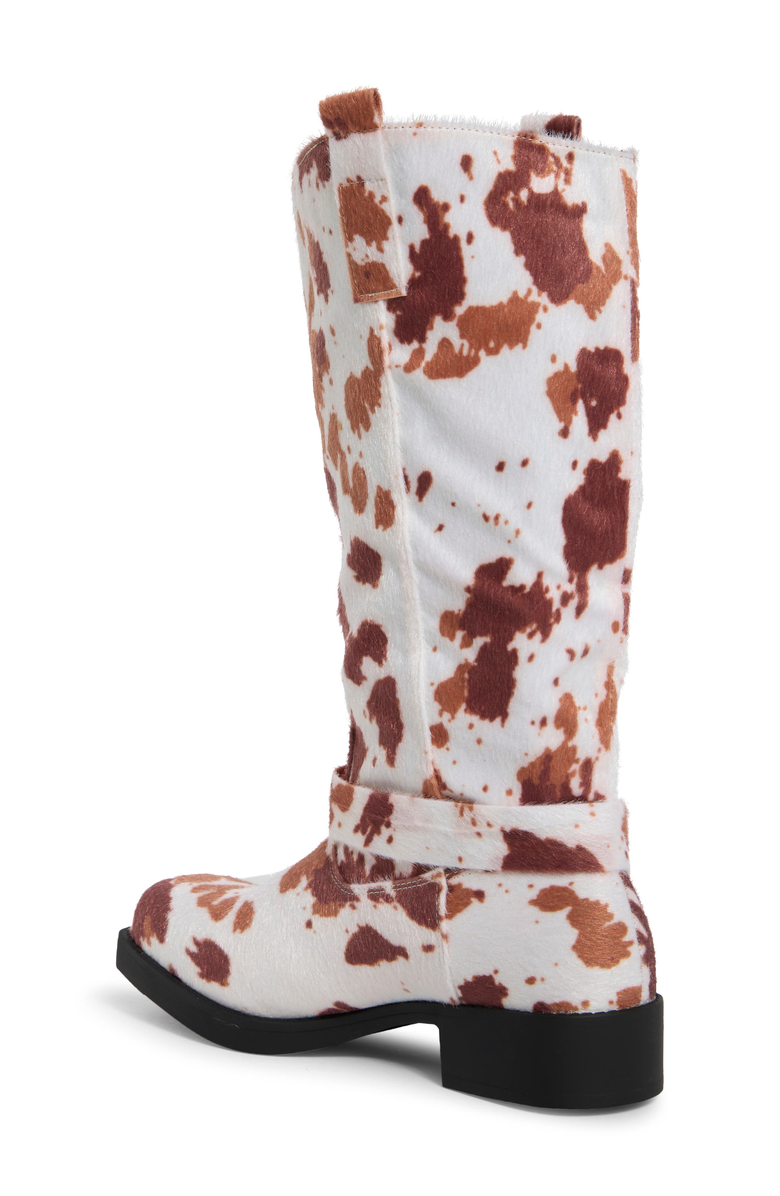 Wrecked Western Knee High Boot, Alternate, color, ANIMAL