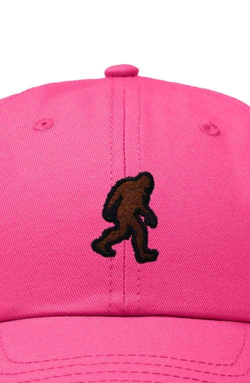 Dalix Sasquatch Embroidered Dad Hat In Hot Pink