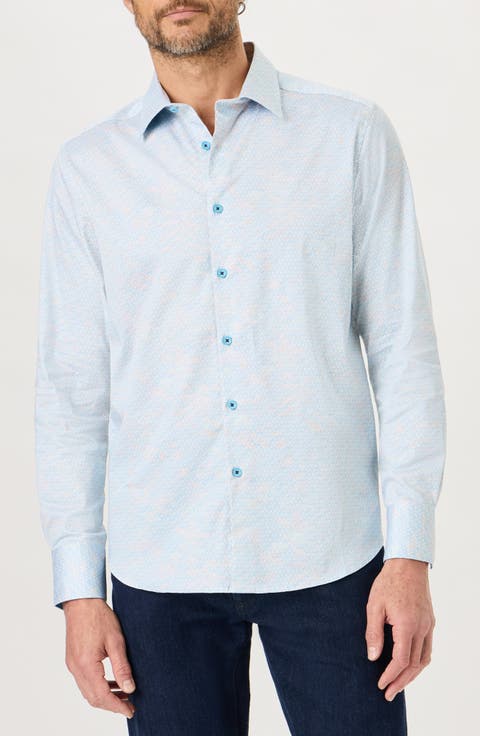 Denman Geometric Long Sleeve Shirt
