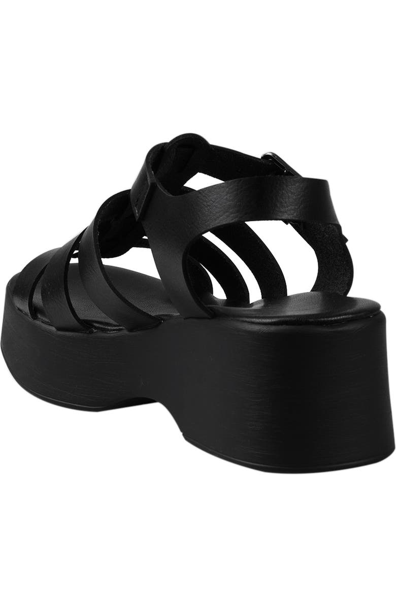 ROCK AND CANDY Caged Platform Sandal, Alternate, color, Black Faux