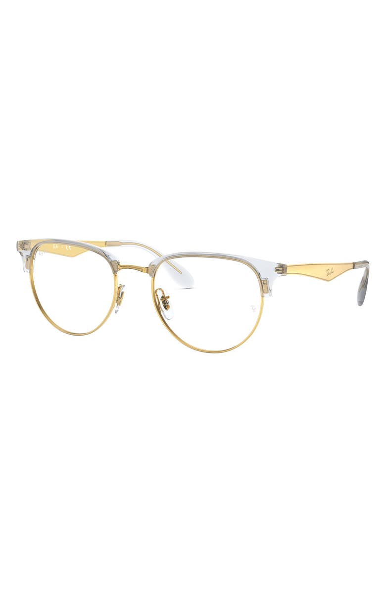Ray-Ban Phantos 51mm Optical Glasses, Alternate, color, Goldd