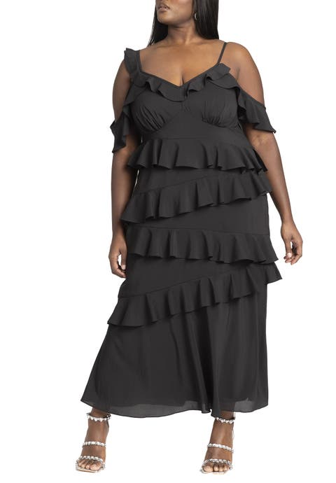 Asym Ruffle Maxi Dress (Plus Available)