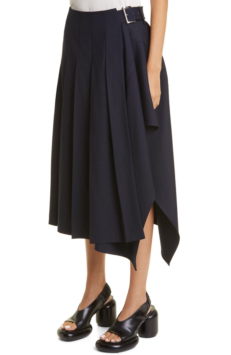 A.L.C. Wayland Asymmetric Skirt, Alternate, color, Navy