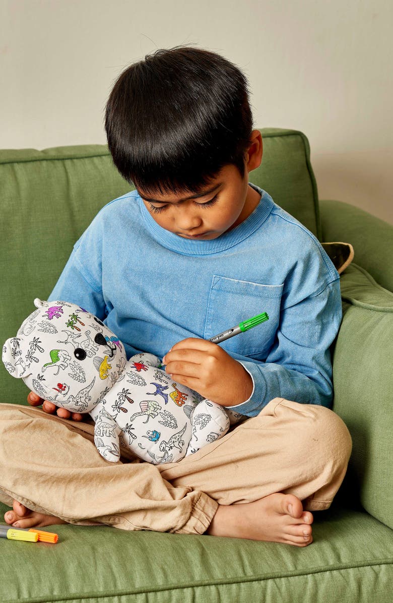 Eat Sleep Doodle Color-In Dinosaur Artie Bear, Alternate, color, Color-In Dinosaur