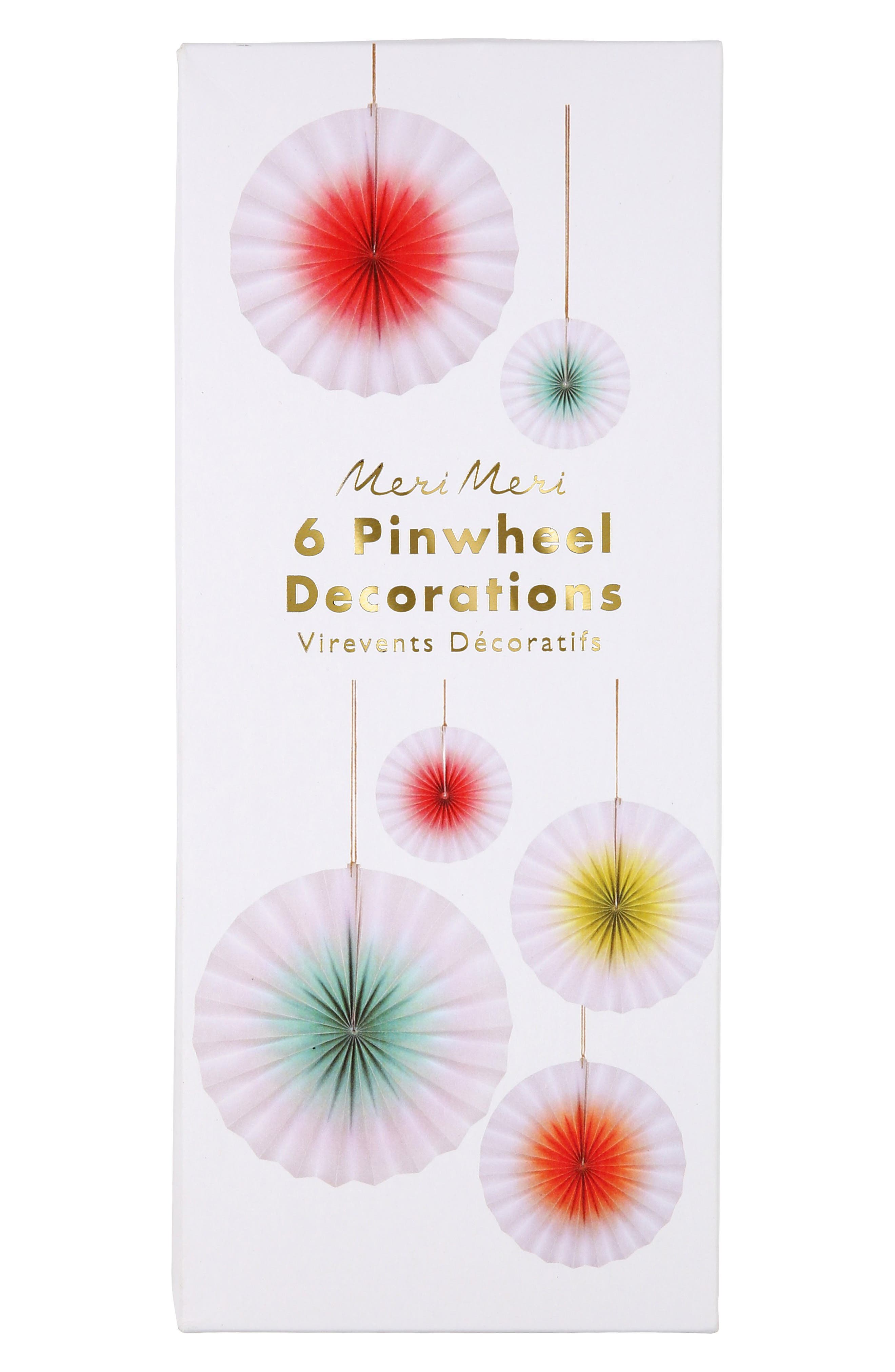 Meri Meri 6-Piece Pinwheel Decorations | Nordstromrack