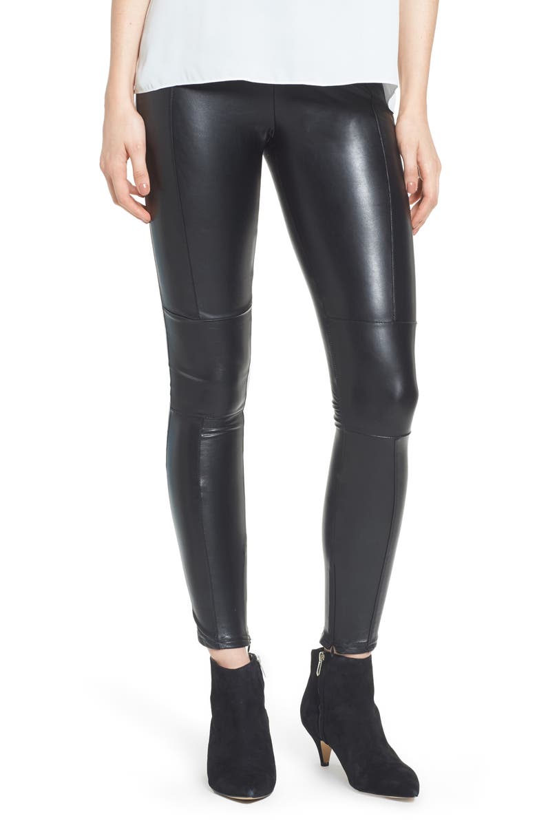 Bishop + Young Faux Leather Ankle Leggings, Main, color, 