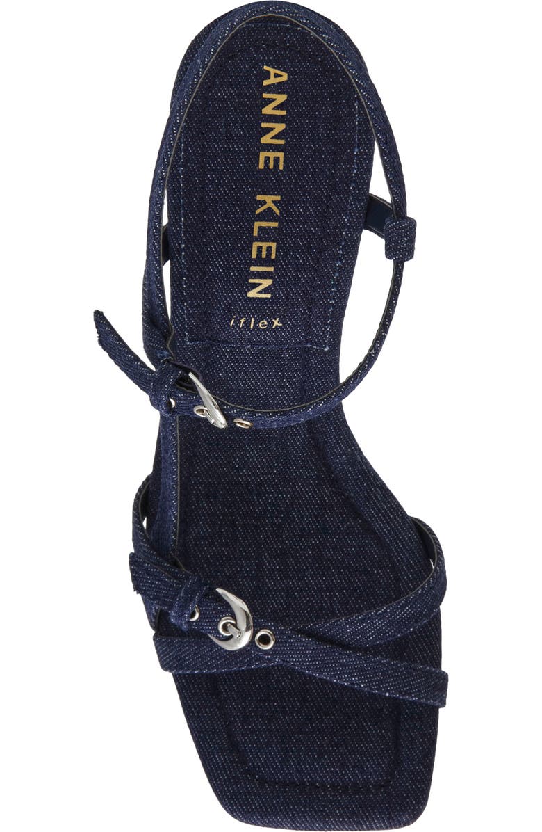 Anne Klein Jaydyn Kitten Heel Sandal, Alternate, color, Denim